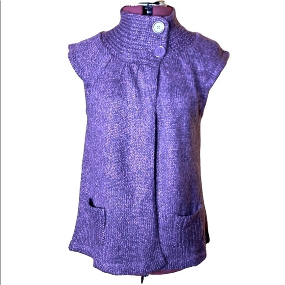No Boundaries Soft short sleeve wrap front plum top - Picture 1 of 3
